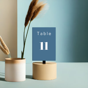 Modern Minimaal pastelblauw - Tafelnummer Kaart