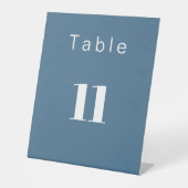 Modern Minimaal pastelblauw - Tafelnummer Kaart Reclamebord Met Voetstuk (Voorkant)