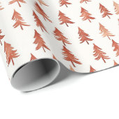 Modern minimaal penseel geschilderd boompatroon cadeaupapier (Rol Hoek)