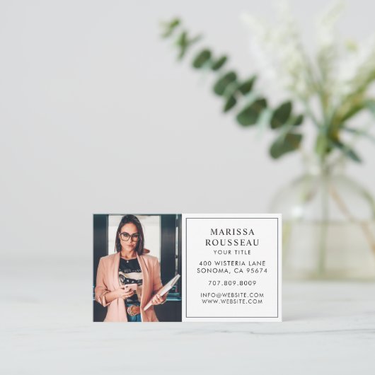 Modern Minimaal Photo Professional-Visitekaartje Visitekaartje (Staand voorkant)