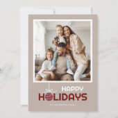 Modern Minimaal Prettig Kerstfeest Ornament Kerstm Feestdagenkaart (Voorkant)