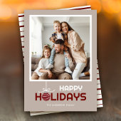 Modern Minimaal Prettig Kerstfeest Ornament Kerstm Feestdagenkaart