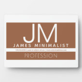 Modern Minimaal Professioneel Design | Bruin & Wit Fotoplaat (voorkant)