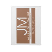 Modern Minimaal Professioneel Design | Bruin & Wit Notitieblok (Linkerzijde)