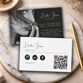 Modern Minimaal Professioneel Foto Sociale QR Code Visitekaartje