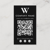 Modern Minimaal Professioneel Naam Logo Website Visitekaartje (Achterkant)