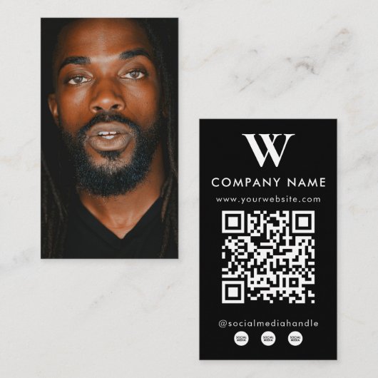 Modern Minimaal Professioneel Naam Logo Website Visitekaartje (Voorkant / Achterkant)