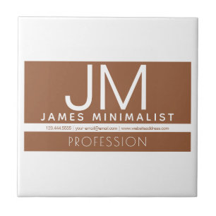 Modern Minimaal Professioneel Ontwerp Bruin & Wi Tegeltje