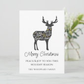 Modern minimaal rendier kaart (Staand voorkant)