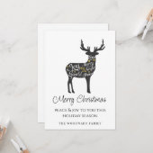 Modern minimaal rendier kaart (Voorkant / Achterkant in situ)