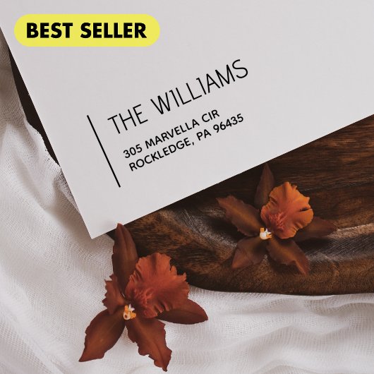 Modern & minimaal retouradres  zelfinktende stempel