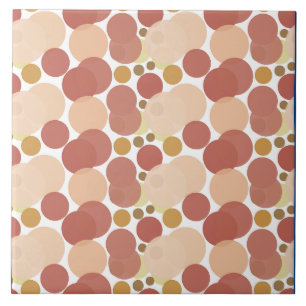 Modern minimaal rond roze rood bubbelontwerp tegeltje