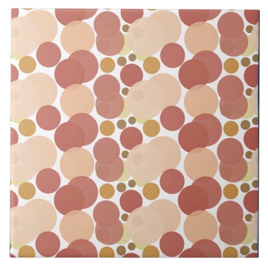 Modern minimaal rond roze rood bubbelontwerp tegeltje (Voorkant)