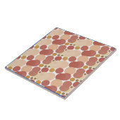 Modern minimaal rond roze rood bubbelontwerp tegeltje (Zijkant)