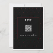 Modern Minimaal Rood Dertig Script Verjaardag QR Kaart (Achterkant)