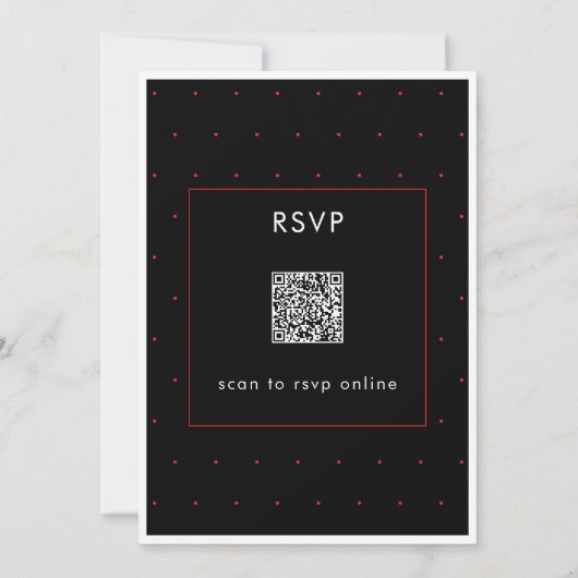 Modern Minimaal Rood Dertig Script Verjaardag QR Kaart (Achterkant)