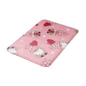 Modern Minimaal Rood Hart Valentijnsdag Cadeau Badmat (Gekanteld)