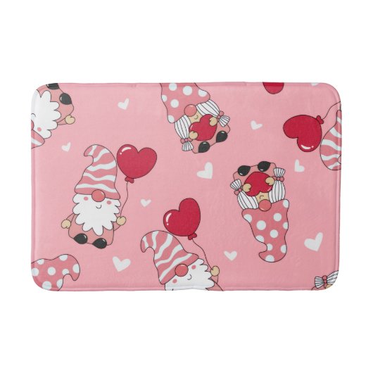 Modern Minimaal Rood Hart Valentijnsdag Cadeau Badmat (Voorkant)