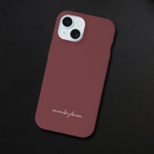 Modern minimaal rood monogram Volledige naam toevo