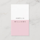 Modern Minimaal Roos Roze Visitekaartje (Voorkant)