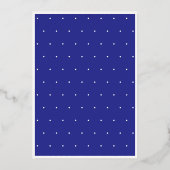 Modern Minimaal Royal Blue 30 Script Verjaardag Folie Uitnodiging (Achterkant)