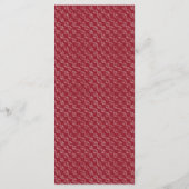 Modern Minimaal | Roze & Rode Trouwmenu Menu (Achterkant)