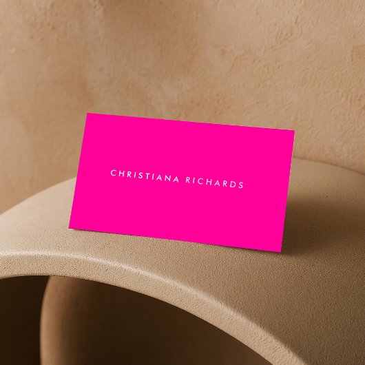 MODERN & MINIMAAL ROZE VISITEKAARTJE