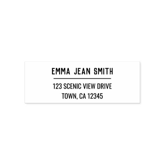 Modern Minimaal SAN Serif Alle Petten Retouradres Zelfinktende Stempel (Design)