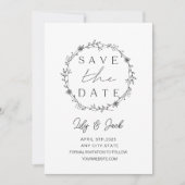 Modern Minimaal Save the Date, Minimaal Eenvoudig Save The Date (Voorkant)