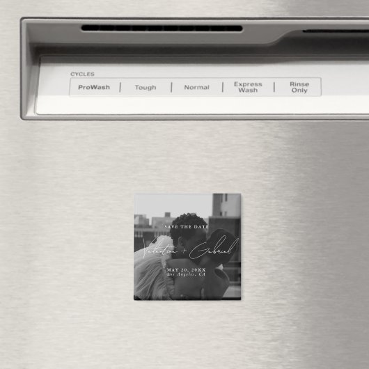 Modern Minimaal Save the Date Uitnodiging Magnet (Insitu (Vaatwasser))