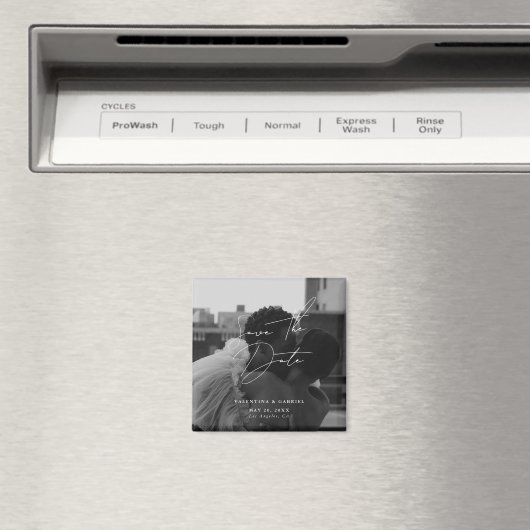 Modern Minimaal Save the Date Uitnodiging Magnet (Insitu (Vaatwasser))