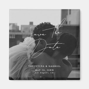 Modern Minimaal Save the Date Uitnodiging Magnet