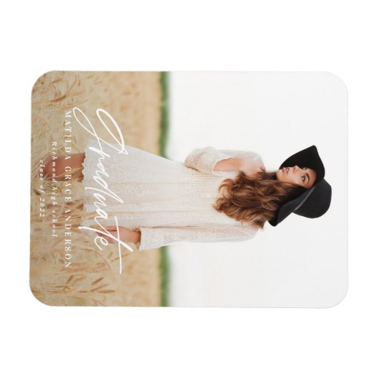 Modern minimaal script afstuderen magneet (Horizontaal)