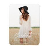 Modern minimaal script afstuderen magneet (Verticaal)