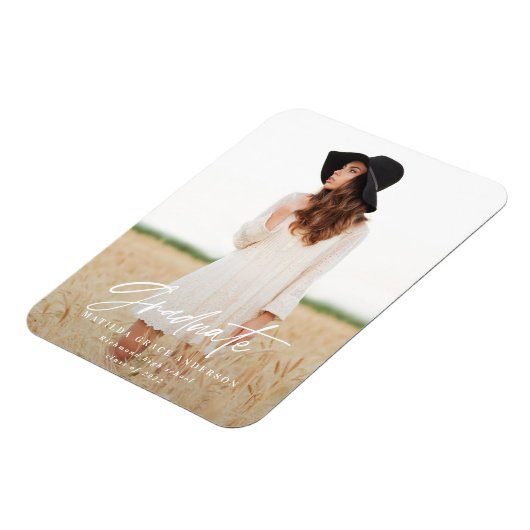 Modern minimaal script afstuderen magneet (Linkerzijde)