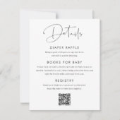 Modern minimaal Script Baby shower Behuizing Kaart (Voorkant)