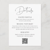 Modern minimaal Script Baby shower Behuizing Kaart (Voorkant)