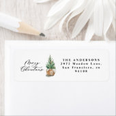 modern minimaal script Kerst elegant Etiket (Insitu)