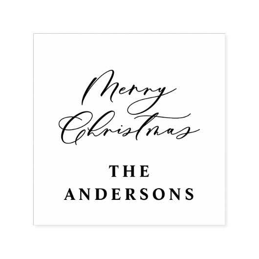 Modern minimaal script kerst zelfinktende stempel (Design)