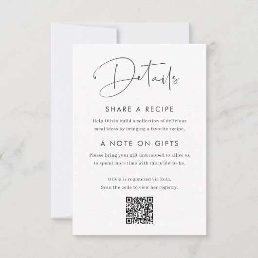 Modern minimaal Script Vrijgezellenfeest Behuizing Kaart (Voorkant)