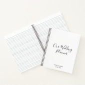 Modern Minimaal Script Wit Moslim Bruiloft Planner Notitieboek (Binnen)