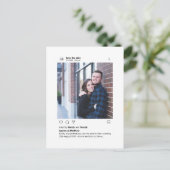Modern, minimaal stijlvol aangepast fotoinstagram aankondigingskaart (Staand voorkant)