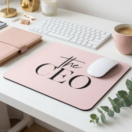 Modern Minimaal The CEO Muismat | Chic Roze