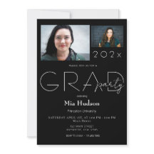 Modern minimaal toen & nu 2 foto afstudeerfeest