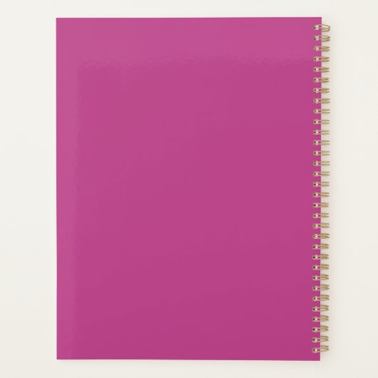 Modern minimaal Trendy Monogram Violet Paarse Planner (Achterkant)