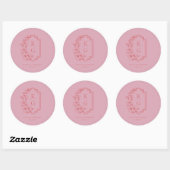 Modern Minimaal | Trouw Monogram Ronde Sticker (Vel)