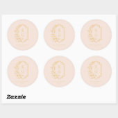 Modern Minimaal | Trouw Monogram Ronde Sticker (Vel)