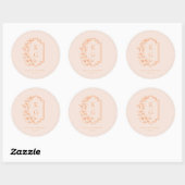 Modern Minimaal | Trouw Monogram Ronde Sticker (Vel)