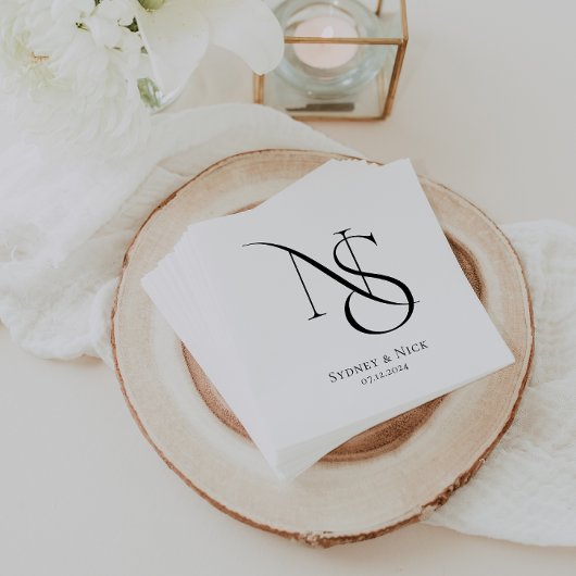 Modern Minimaal | Trouw Monogram Servet