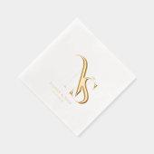 Modern Minimaal | Trouw Monogram Servetten (Rechts)